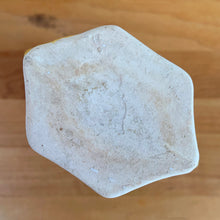 Load image into Gallery viewer, Jacks Daughter of All Trades Vintage Antique Mid-Century Kitsch Store Shop Reseller Etsy Shopify Toronto Canada Free Porch Pick Up Local Delivery Worldwide Shipping Judy Weinberg Unique Housewarming Gift Sustainable Gift Wedding Gift Home Decor Collectible Collector Gift Farmhouse Cottagecore Cottage Lodge Shabby Chic Industrial Hollywood Regency Art Deco Art Nouveau yellow vase unique shape double leaf decorative handles 105 McCoy Pottery 1940s rare art pottery
