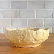 Load image into Gallery viewer, Vintage Matte Yellow Butterfly Line Console Bowl, Nelson McCoy Pottery, USA
