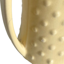Load image into Gallery viewer, Vintage Matte Yellow &quot;Hobnail Line&quot; Handled Pitcher, Nelson McCoy Pottery, USA

