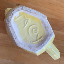 Load image into Gallery viewer, Jacks Daughter of All Trades Vintage Antique Mid-Century Kitsch Store Shop Reseller Etsy Shopify Toronto Canada Free Porch Pick Up Local Delivery Worldwide Shipping Judy Weinberg Unique Housewarming Gift Sustainable Gift Wedding Gift Home Decor Collectible Collector Gift Farmhouse Cottagecore Cottage Lodge Shabby Chic Charming sunny yellow tulip pitcher  McCoy Pottery 1940s vase art pottery 

