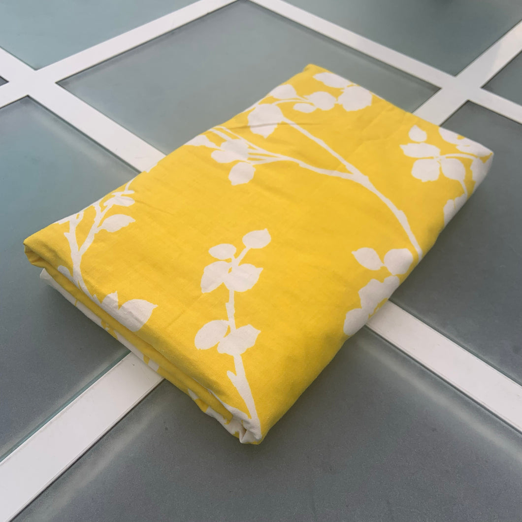 A stunning crisp yellow and white floral printed cotton fabric from The Flower  Show Collection in the 