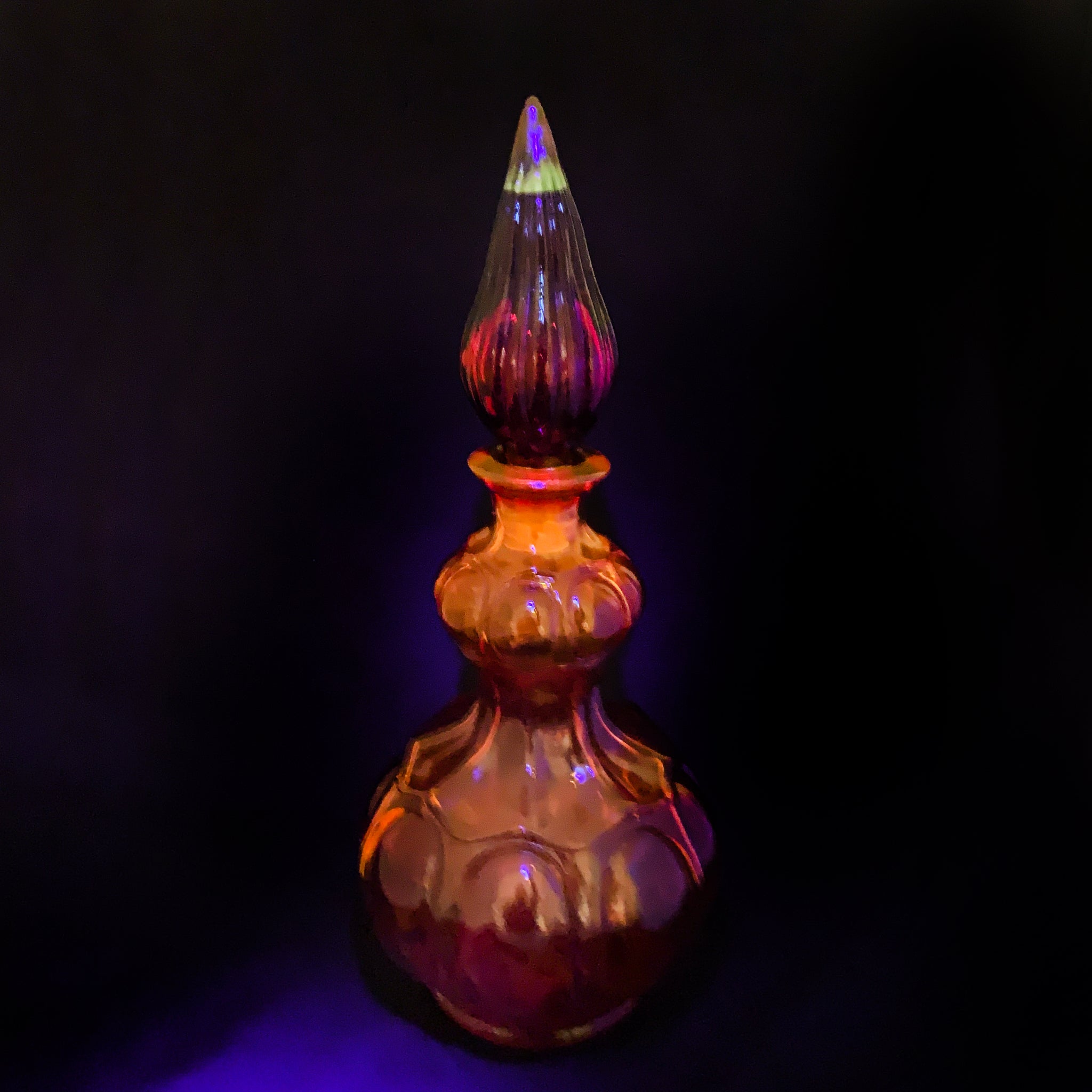 XL Amber SWIRL Pattern Glass Genie Bottle Decanter / Mid-century Italian  Empoli -  Canada