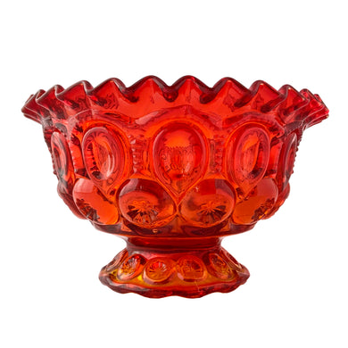 Gorgeous vintage pressed glass amberina 