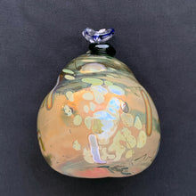 Load image into Gallery viewer, Vintage Hand Blown Art Glass Iridescent Gold Pear
