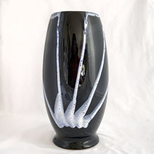 Load image into Gallery viewer, A fabulous retro Granite glazed redware art pottery flower vase. Produced by Blue Mountain Pottery, Canada, circa 1970.  In excellent condition, no chips or cracks.  Measures 5 x 10 inches
