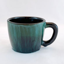 Load image into Gallery viewer, Vintage Blue Mountain Pottery Set of 6 Handled Green Black Drip Glaze Mugs Turquoise Tea Coffee hot chocolate beverage kitchen kitchenware Retro style 1970s Toronto Canada Freelton Antique Mall Home Decor Dinner Party Entertaining Lunch Brunch Toronto Canada Art
