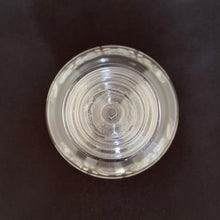 Load image into Gallery viewer, Vintage Tchecover Glass Liquor Decanter, Hand Painted with White Daisies and 24 Carat Gold Bands, Boussu Glass, Belgium Shabby Chic Flea Market Style Bar Barware Cart Cabinet Entertain Party Celebration Special Occasion Freelton Hamilton Antique Mall Toronto Canada
