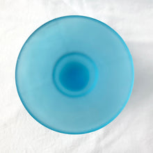 Load image into Gallery viewer, Vintage 1007 Blue Frosted Satin Glass Pedestal Lotus Bowl or Compote by Indiana Glass Co. Indiana Glass Co. Catchall Candy Nuts Catchall Vanity Dresser Cotton Balls Bath Bomb Glassware Tableware Home Decor Shabby Chic Flea Market Style Housewares Serving Entertain Bowl Trinket Freelton Home Decor Shabby Chic Cottage Flea Market Style Unique Sustainable Gift Antique Prop GTA Hamilton Toronto Canada shop store community seller reseller vendor
