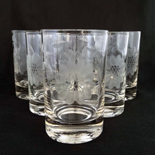 Load image into Gallery viewer, Vintage WJ Hughes Cut &quot;Corn Flower&quot; Flat Juice Glasses, Set of Six
