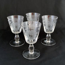 Load image into Gallery viewer, Vintage W.J. Hughes Cut &quot;Corn Flower&quot; Line 73 Shot/Sherry Glass

