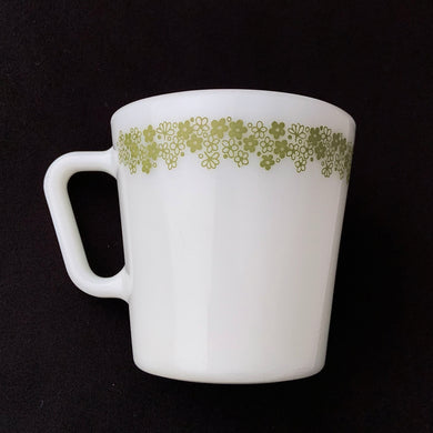Vintage Pyrex milk glass mug in the 