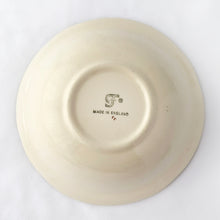 Load image into Gallery viewer, Sweet vintage &quot;Desert Rose&quot; coupe cereal bowl with pink roses, green leaves and brown branches around the rim. Produced by Franciscan, England, between 1985 - 2003. Stamped maker&#39;s mark.  In excellent vintage condition, free from chips/cracks/repairs.  Measures 5-7/8&quot; x 1-1/2&quot;
