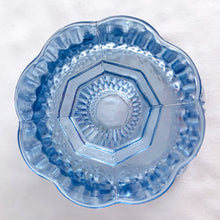Load image into Gallery viewer, Vintage &quot;Diamond Point Ice Blue&quot; mayonnaise bowl. Produced by the Indiana Glass Company. Perfect for condiments, candy, nuts or use as a catchall.  In excellent condition, no chips or cracks.  Measures 3-1/4&quot; x 3-5/8&quot;
