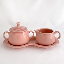 Load image into Gallery viewer, Fiestaware Creamer Covered Sugar Tray in Fiesta Rose Pink Homer Laughlin China Company Ceramic Vintage Modern Dishwasher Microwave Safe Tableware Home Decor Boho Bohemian Shabby Chic Cottage Farmhouse Mid-Century Modern Industrial Retro Flea Market Style Unique Sustainable Gift Antique Prop GTA Hamilton Toronto Canada shop store community seller reseller vendor
