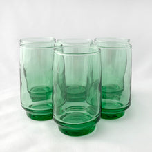 Load image into Gallery viewer, Vintage Mid Century Mid-Century Modern MCM Set Six 6 Emerald Green Finlandia Juice Glasses Anchor Hocking USA retro beverage drinking glass tableware glassware housewares cocktail bar barware cart Entertain Party flea market style home kitchen Unique Gift Freelton Hamilton Toronto Canada Shop Store Community Vendor Seller Reseller

