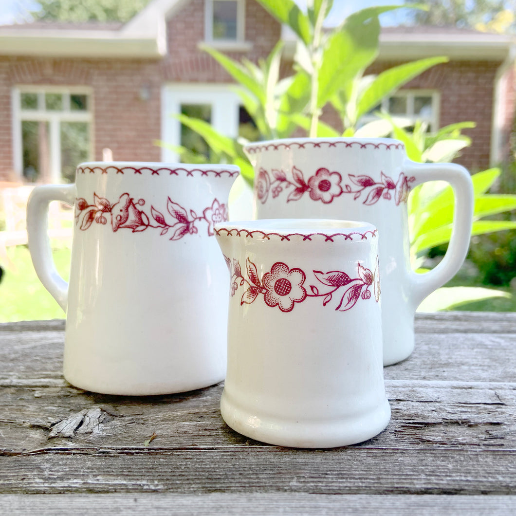 Who doesn't love ironstone creamers? We love these in the pink transferware 