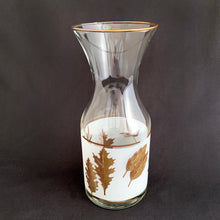 Load image into Gallery viewer, Vintage Mid Century Libbey Glass &quot;Golden Foliage&quot; Open Carafe Wine Beverage Juice Cocktail Glass Bar Barware Entertaining Drinking Drinks Party 1960s MCM Retro Cocktails Freelton Hamilton Antique Mall Toronto Canada

