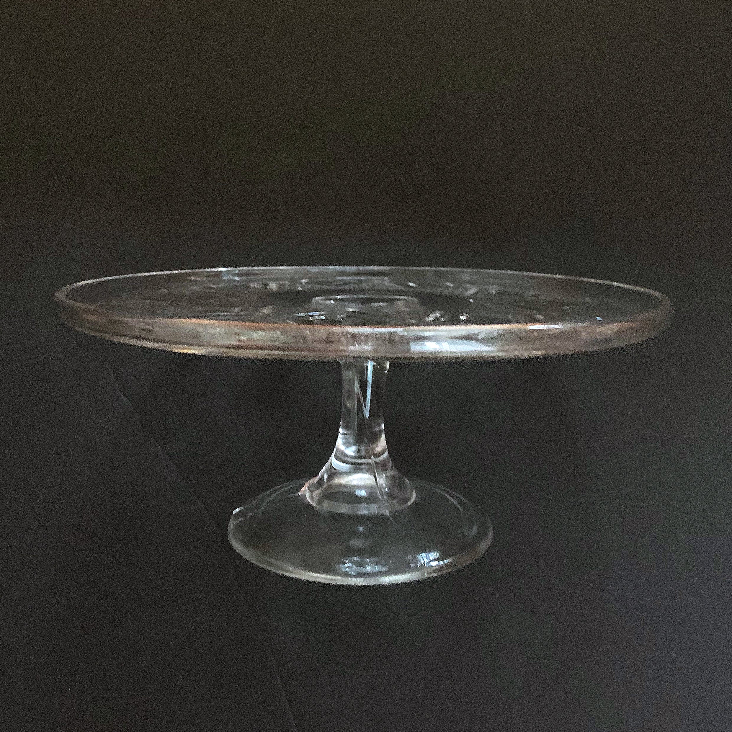 Round Glass Crystal Cake Stand Clear (35cmDx10cmH)