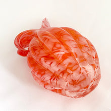 Load image into Gallery viewer, Vintage Murano Style Hand Blown Art Swirled Ribbed Glass Pitcher Vase in Orange, Red and White Unique Gift Home Decor Italy Japanese Japan Italian Mid Century Modern Freelton Antique Mall Toronto Canada
