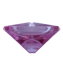 Load image into Gallery viewer, Vintage mid-century alexandrite neodymium modernist blue purple art glass ashtray. A stunning piece of art glass. Moser Glass, Czechoslovakia, 1950s. Excellent condition, free from chips/cracks with minor wear. 8 x 8 2-3/4 inches

