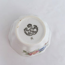 Load image into Gallery viewer, Pretty vintage fine bone china open sugar bowl decorated with pink daisy and blue morning glory. Produced by Royal Grafton, England. In excellent condition, free from chips/cracks/repairs.  Measures 3-1/2&quot; x 2&quot;
