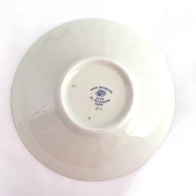 Load image into Gallery viewer, Elegant porcelain tea cup and saucer, hand painted with blue bell flowers with gold details (design 1744). Produced by Russian Imperial Lomonosov in St. Petersbourg, Russia.  In excellent condition, free from chips/cracks/wear. Makers marks on the bottom of each piece.  Tea cup measures 3-1/2&quot; x 2-7/8&quot; and the saucer measures 5-3/4&quot;
