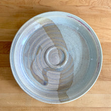 Load image into Gallery viewer, Vintage Handmade Glazed Pottery Serving Plate in Mauve, Blue and Tan Unsigned Tableware Glassware Home Decor Boho Bohemian Shabby Chic Cottage Farmhouse Victorian Mid-Century Modern Industrial Retro Flea Market Style Unique Sustainable Gift Antique Prop GTA Eds Mercantile Hamilton Freelton Toronto Canada shop store community seller reseller vendor
