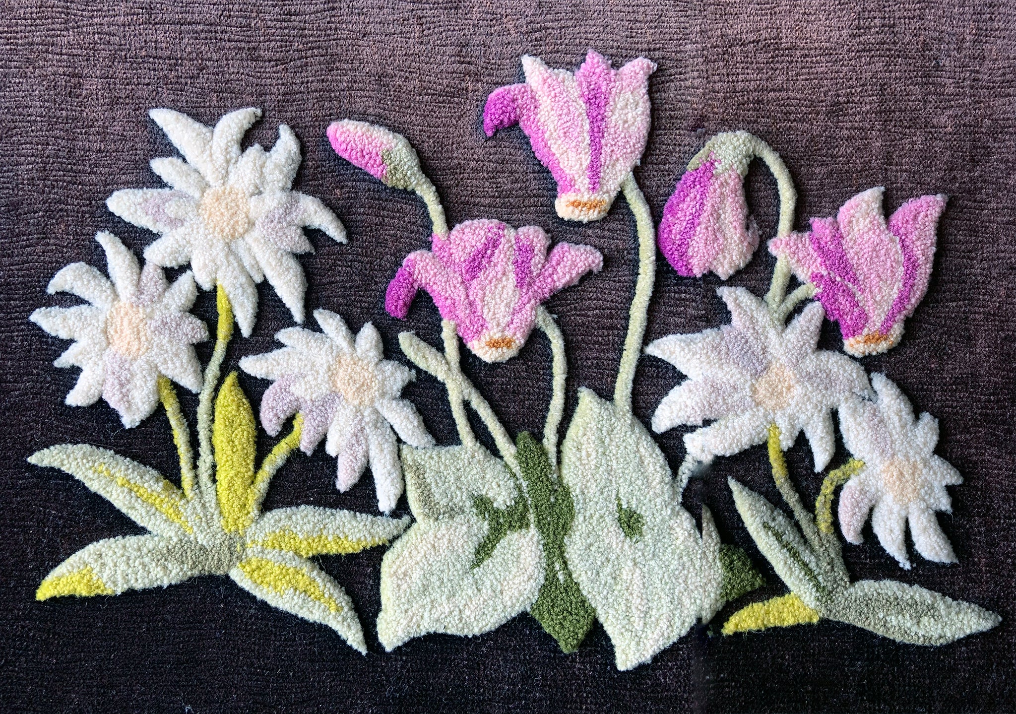 Vintage Floral Embroidery - Framed