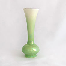 Load image into Gallery viewer, A lovely vintage lime green lustreware bud vase with gold rim. Produced by Royal Winton Grimwades, England, circa 1930.  In excellent condition, no chips or cracks.  Size: 2.5&quot; x 5&quot;
