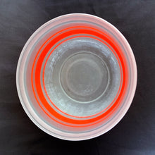 Load image into Gallery viewer, Vintage Red Striped Clear Satin Glass 2-1/2 Quart/Litre Mixing Bowl, Anchor Hocking
