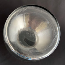 Load image into Gallery viewer, This mid-century vintage silver fade glass wine carafe is perfect for any occasion! It is decorated with a silver top that fades down to clear glass. These will certainly add some vintage glamour to your bar cart! Produced by Vitreon Queen&#39;s Lustreware.   In excellent  condition, no chips or cracks.  Measures 4 1/2 x 8 1/2 inches
