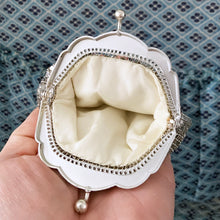 Load image into Gallery viewer, Gorgeous  art deco style vintage silver mesh change purse. Designed by Whiting and Davis, made in the USA. A great period piece that would make an fabulous accessory. In overall excellent condition, minor scratches on the bracket.

