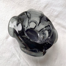Load image into Gallery viewer, Vintage smokey amethyst hand blown art glass bowl or ashtray. Crafted by Josef Hospodka for Chribska Glassworks, Czechoslovakia, circa 1960s. It features a compact design and the hand blown technique created a stunning pattern on this unique ashtray. A great way to begin or add to your art glass collection!  In excellent condition, no chips or cracks, polished bottom with minor wear.  Measures 6 x 2 1/2 inches

