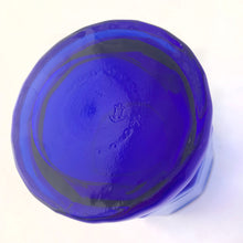Load image into Gallery viewer, Ten panel, &quot;Essex&quot; cobalt blue double old fashioned glass. Produced by Anchor Hocking, between 2003 - 2008.  In excellent condition, free from chips.  Measures 3&quot; x 3-3/4&quot;
