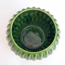 Load image into Gallery viewer, Overhead top view of the planter showing the interior and rim details.

