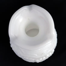 Load image into Gallery viewer, Elegant white &quot;Vintage Grape&quot; milk glass bud vase. Produced by the Imperial Glass Company, between 1950 - 1980. Perfect for a pretty floral bouquet!  In excellent condition, free from chips or cracks.  Measures 2-5/8&quot; x 6&quot;
