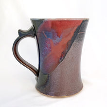 Load image into Gallery viewer, Beautiful, handmade, glazed pottery mug. Perfect for a giant cup of coffee to kick-start your day! Produced by Woodside Pottery in Canada.  In excellent condition, free from chips/cracks. Stamped maker&#39;s mark.  Measures 4 3/8 x 5 1/4 inches
