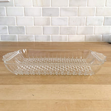 Load image into Gallery viewer, Vintage Hobnail Pressed Glass Divided Relish Tray Dish shabby chic serveware glassware entertaining fleamarket style home decor dining housewarming hostess gift unique Hamilton Antique Mall Toronto Canada shop store community seller reseller vendor
