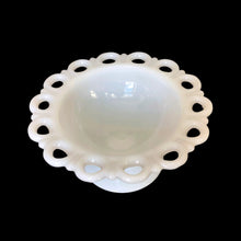 Load image into Gallery viewer, vintage Old Colony milk glass compote top view
