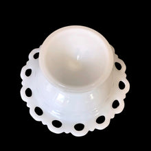 Load image into Gallery viewer, vintage Old Colony milk glass compote bottom view
