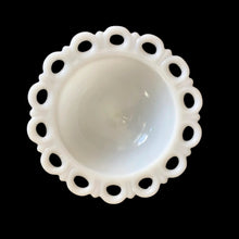 Load image into Gallery viewer, vintage Old Colony milk glass compote top view
