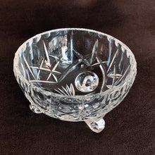 Load image into Gallery viewer, Vintage Clear Cut Crystal Sugar Bowl Tableware Glassware Footed Shabby Chic Elegant Home Decor Boho Bohemian Shabby Chic Cottage Farmhouse Mid-Century Modern INDUSTRIAL Retro Flea Market Style Unique Sustainable Gift Antique Prop GTA Hamilton Toronto Canada shop store community seller reseller vendor

