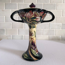 Load image into Gallery viewer, Vintage Hand Painted &quot;Symphony&quot; Lidded Bonbonnier 2003 Collectors Club Exclusive, Emma Bossons, Moorcroft Pottery, England
