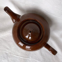 Load image into Gallery viewer, Vintage Samian Brown Betty Teapot Tea Pot England United Kingdom UK Allied English Alcock Lindley Bloore Ridgway Potteries Non Drip Lid Redware Hostess Housewarming Home Decor Boho Bohemian Shabby Chic Cottage Farmhouse Mid-Century Modern Industrial Retro Flea Market Style Unique Sustainable Gift Antique Prop GTA Hamilton Toronto Canada shop store community seller reseller vendor 

