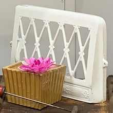 Load image into Gallery viewer, This antique cast iron heating vent register cover has been painted a creamy white. Use as intended in your home renovation project, or flip it upside down and attach it to the wall for a unique mail, magazine or newspaper holder.
