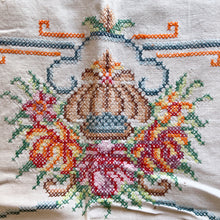 Load image into Gallery viewer, Vintage Cross-stitch Dresser Scarf
